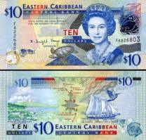 *10 Dolárov Východný Karibik 2012, P52a hmatové body - Kliknutím na obrázok zatvorte -